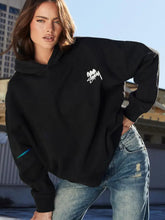 Unisex Stussy Angel Oversized Black Hoodie